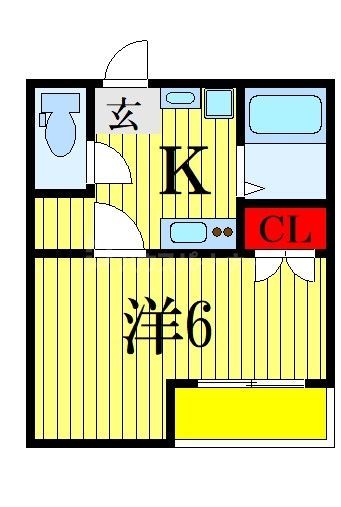 【船橋市北本町のアパートの間取り】