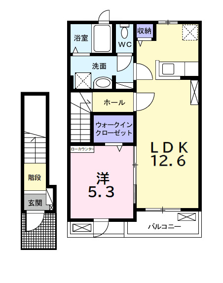 市原市今津朝山のアパートの間取り