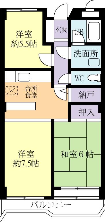 ガーデンヒルズ久松の間取り