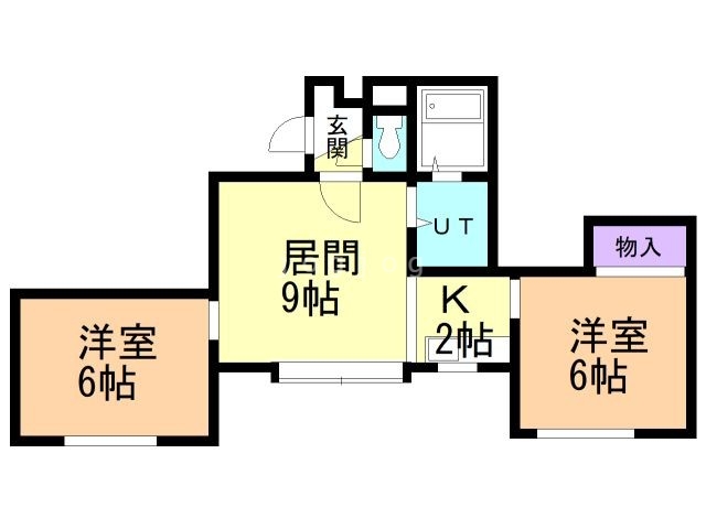 札幌市西区発寒十条のアパートの間取り