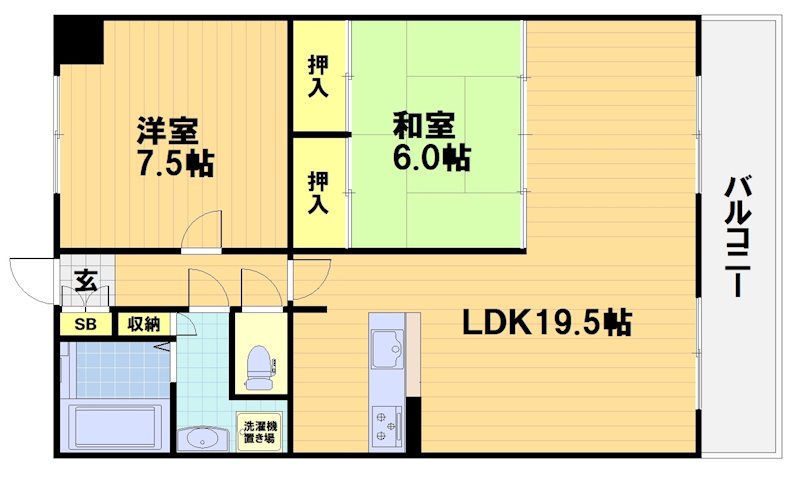 第34長栄ヴィラ大成さがの間取り