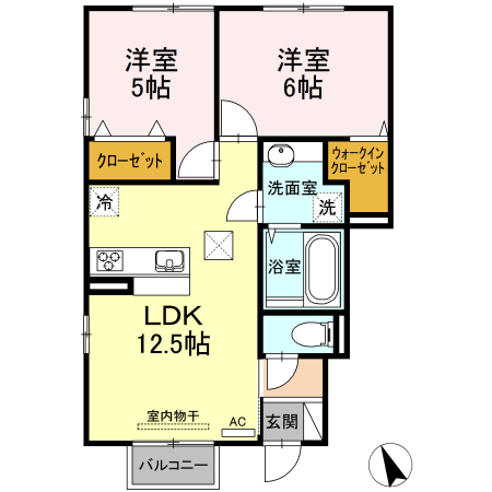 D-room茂庭の間取り