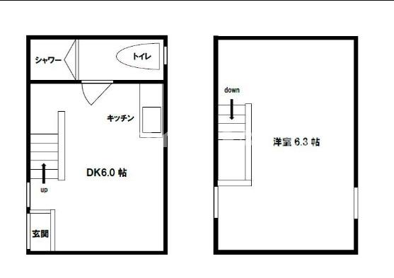 三潴郡大木町大字蛭池のアパートの間取り