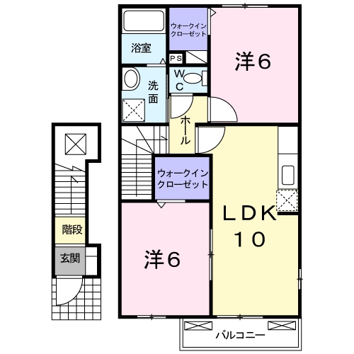 [家電付き] ユニゾンレジデンスAの間取り