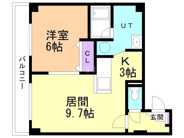 札幌市西区二十四軒二条のマンションの間取り