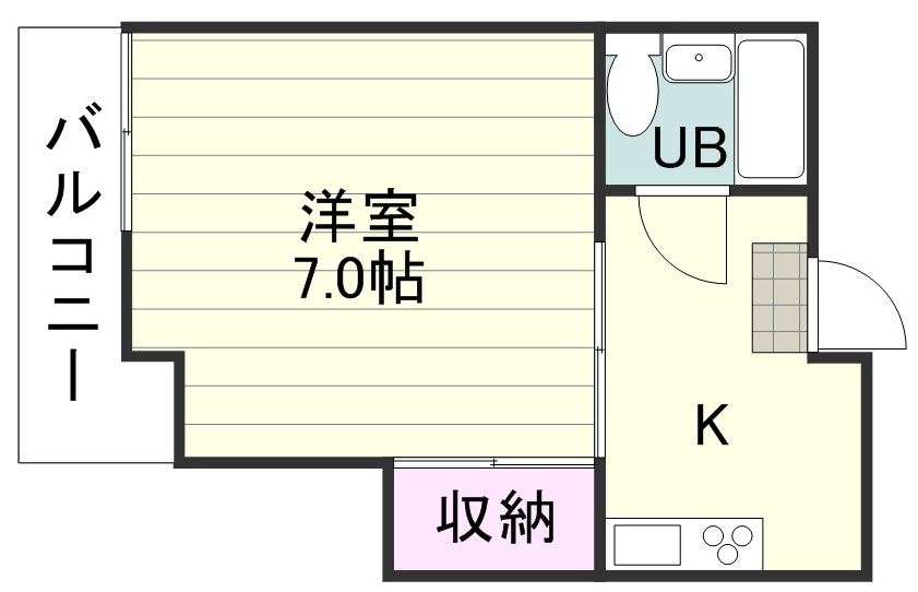 鹿児島市天保山町のマンションの間取り