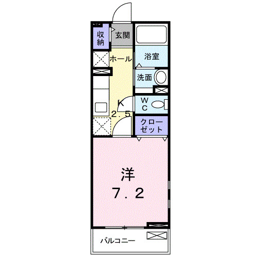 岩出市溝川のアパートの間取り