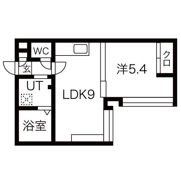 札幌市手稲区前田四条のマンションの間取り