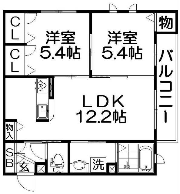 グランイースト中神田町Ａ棟の間取り