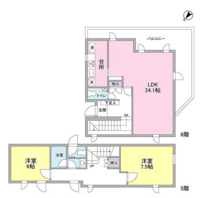 世田谷区池尻のマンションの間取り