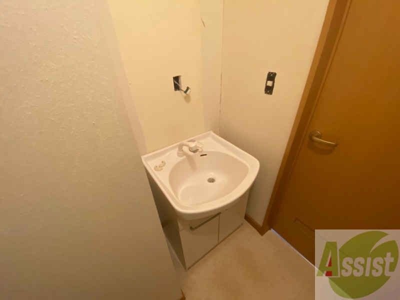 洗面設備　シャンプードレッサー。身支度はここでばっちりですね。