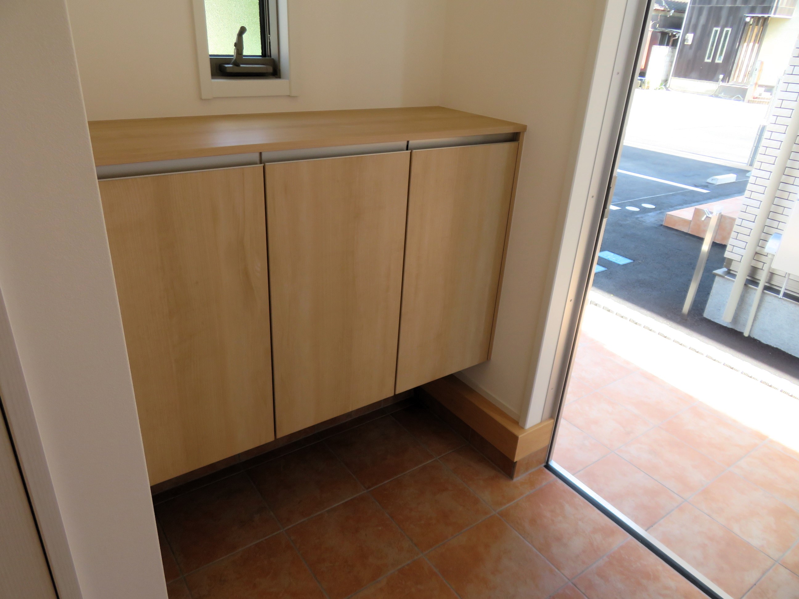 玄関　シューズボックス付き玄関です！大容量です！