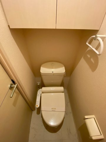 トイレ　落ち着いた色調のトイレです