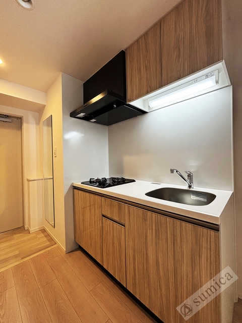 キッチン　２口ガスのシステムキッチンでお料理楽しく♪♪