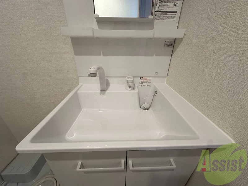洗面設備　シャンプードレッサーなので身支度しやすそうですね。