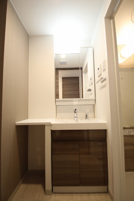 洗面設備　写真は別号室のものです。