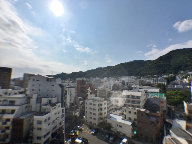 眺望　８階の眺望です。５階はもう少し