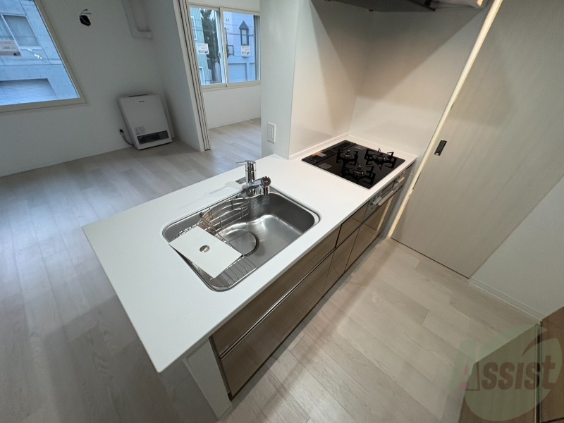 キッチン　清潔感がありお洒落なキッチンになっていました！