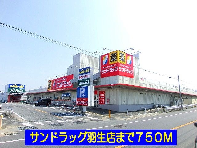 ドラックストア　サンドラッグ羽生店（ドラッグストア）まで750m