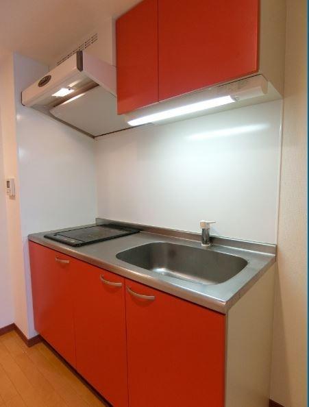 キッチン　2口IHコンロ※お部屋により色が異なります