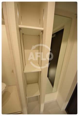 収納　ファーストフィオーレ天王寺　姿見、棚