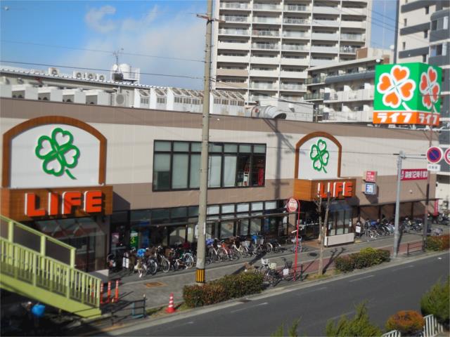 スーパー　ライフ　十三東店（スーパー）まで201m