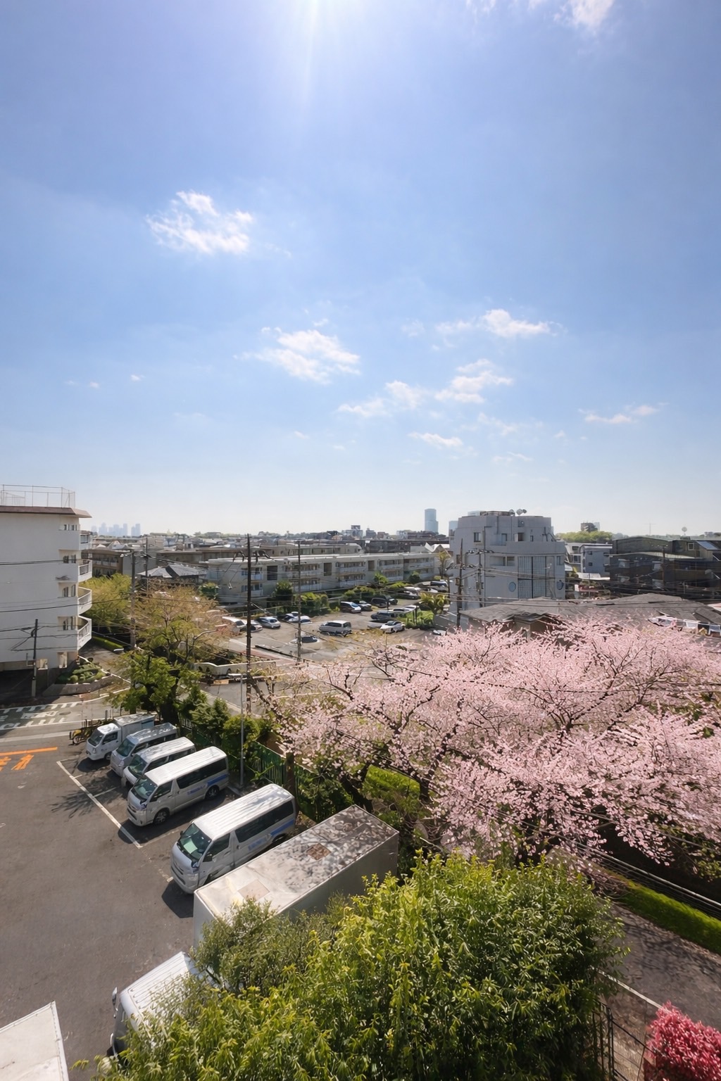 眺望　春は桜が見えます♪