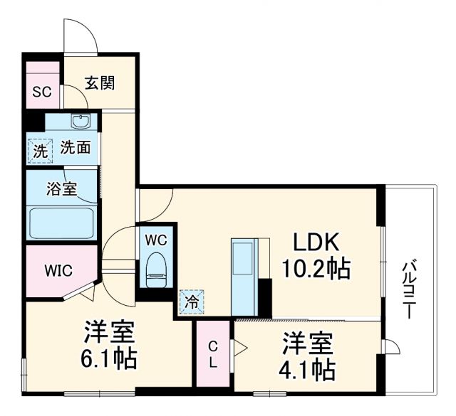 D-ROOM大瀬4丁目の間取り写真