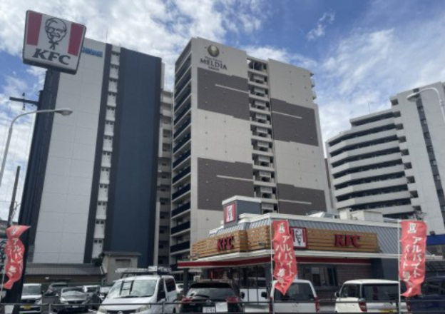 飲食店　ケンタッキーフライドチキン 芦原橋店（飲食店）まで619m
