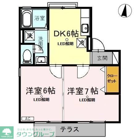タウンコートの間取り写真