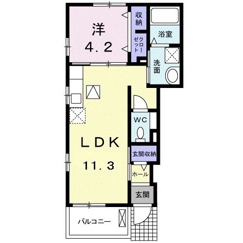 1LDK Apartment in Kagoshima, Kagoshima — photo 2 of 3