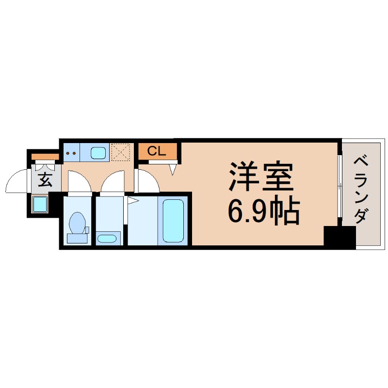 阪神本線 出屋敷駅 徒歩4分 14階建 築1年の間取り写真