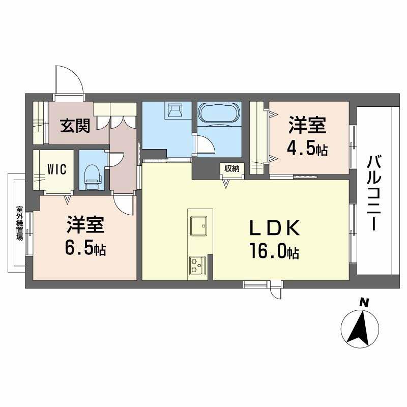 ＪＲ鹿児島本線 上熊本駅 徒歩15分 3階建 築2年の間取り写真