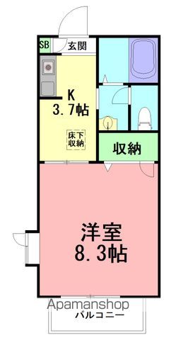 小田急小田原線 渋沢駅 徒歩15分 2階建 築26年の間取り写真