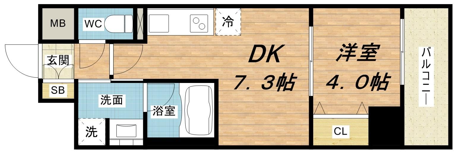レオンコンフォート大手通の間取り写真