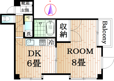 目黒区鷹番のマンションの間取り