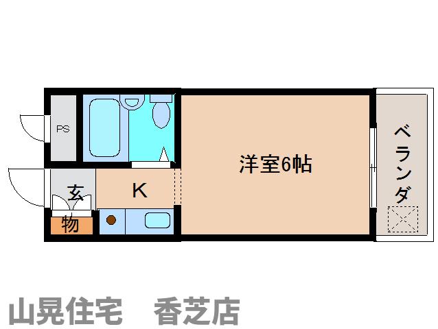 香芝市関屋のマンションの間取り