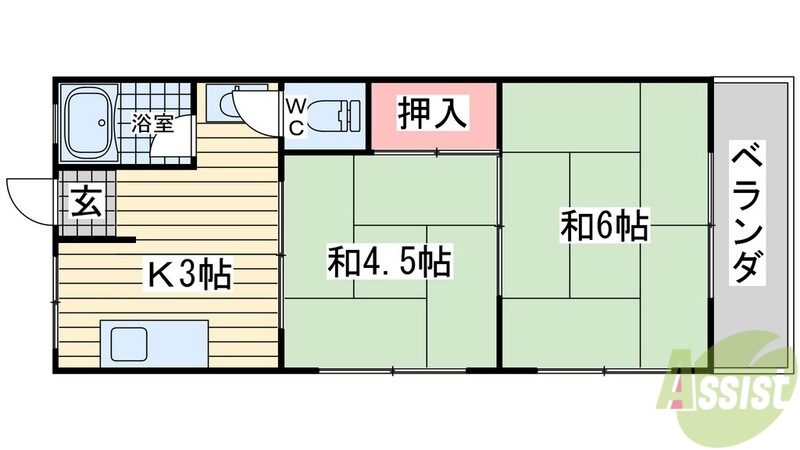 大塚コーポの間取り