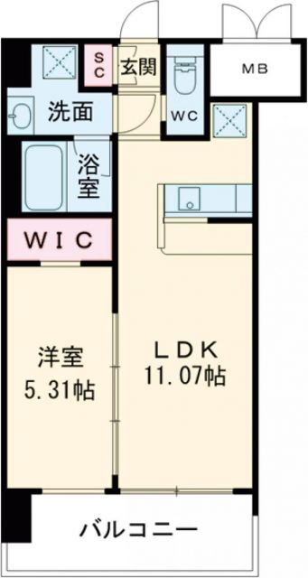 【東大阪市下小阪のマンションの間取り】