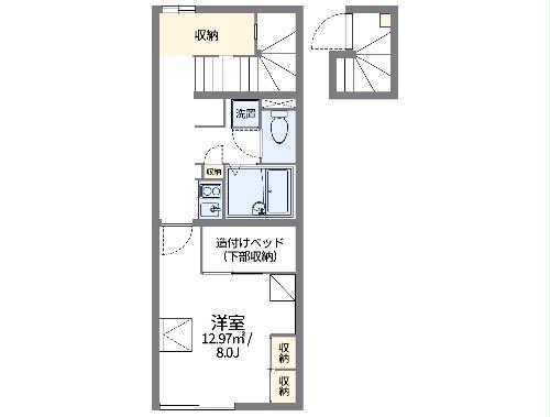 レオパレスマ　メゾン３の間取り