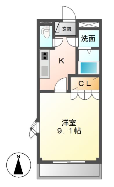 アシューレＢの間取り