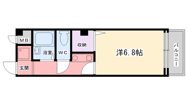 西宮市池田町のマンションの間取り