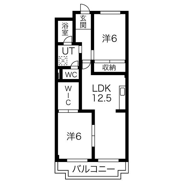 アーバニティ幸(ミユキ)の間取り