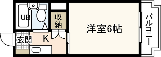 広島市西区都町のマンションの間取り