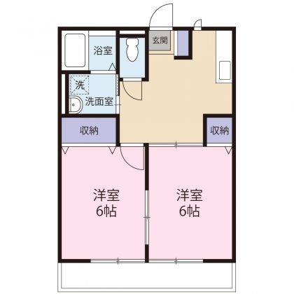 富士宮市淀平町のアパートの間取り