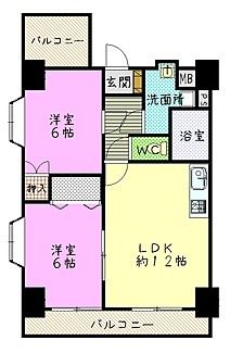 古河市本町のマンションの間取り