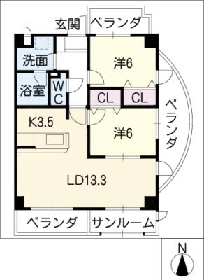 ＦＯＲＭ　ＧＰ　ＮＯＲＴＨの間取り