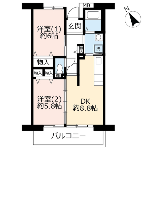 ＵＲアルビス緑丘の間取り