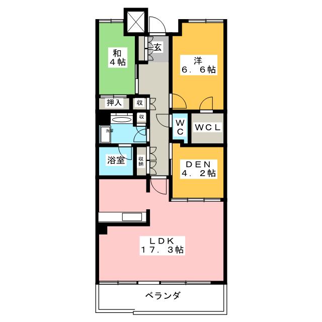 レザンドール東山元町の間取り