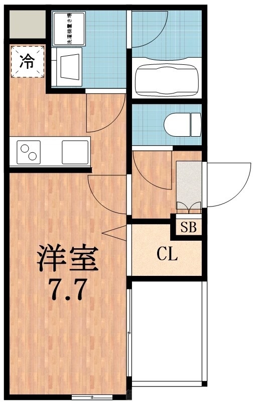 大阪市生野区生野西のアパートの間取り